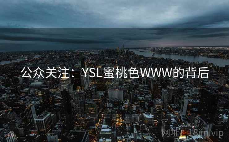 公众关注：YSL蜜桃色WWW的背后